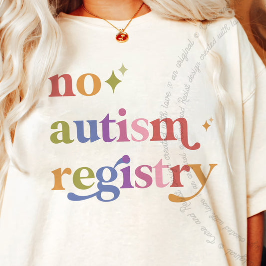 No Autism Registry Care & Resist progressive t-shirt in Ivory