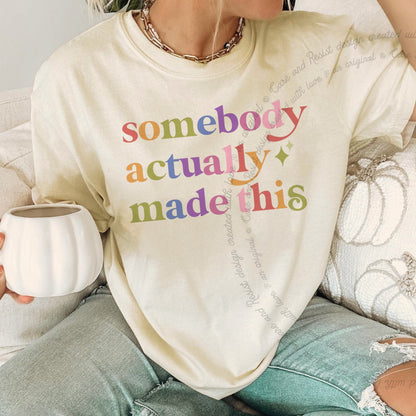 Somebody Actually Made This Care & Resist rainbow tee