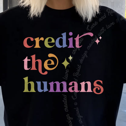 Credit the Humans Care & Resist progressive t-shirt in Black