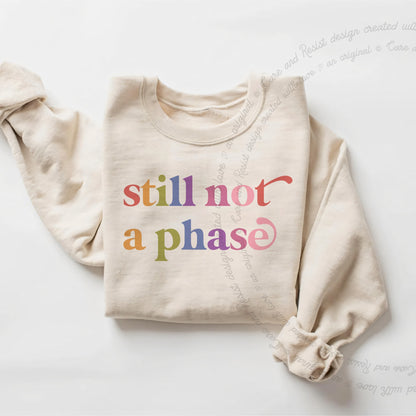 Still not a Phase Care & Resist Gildan crewneck sweatshirt in Sand