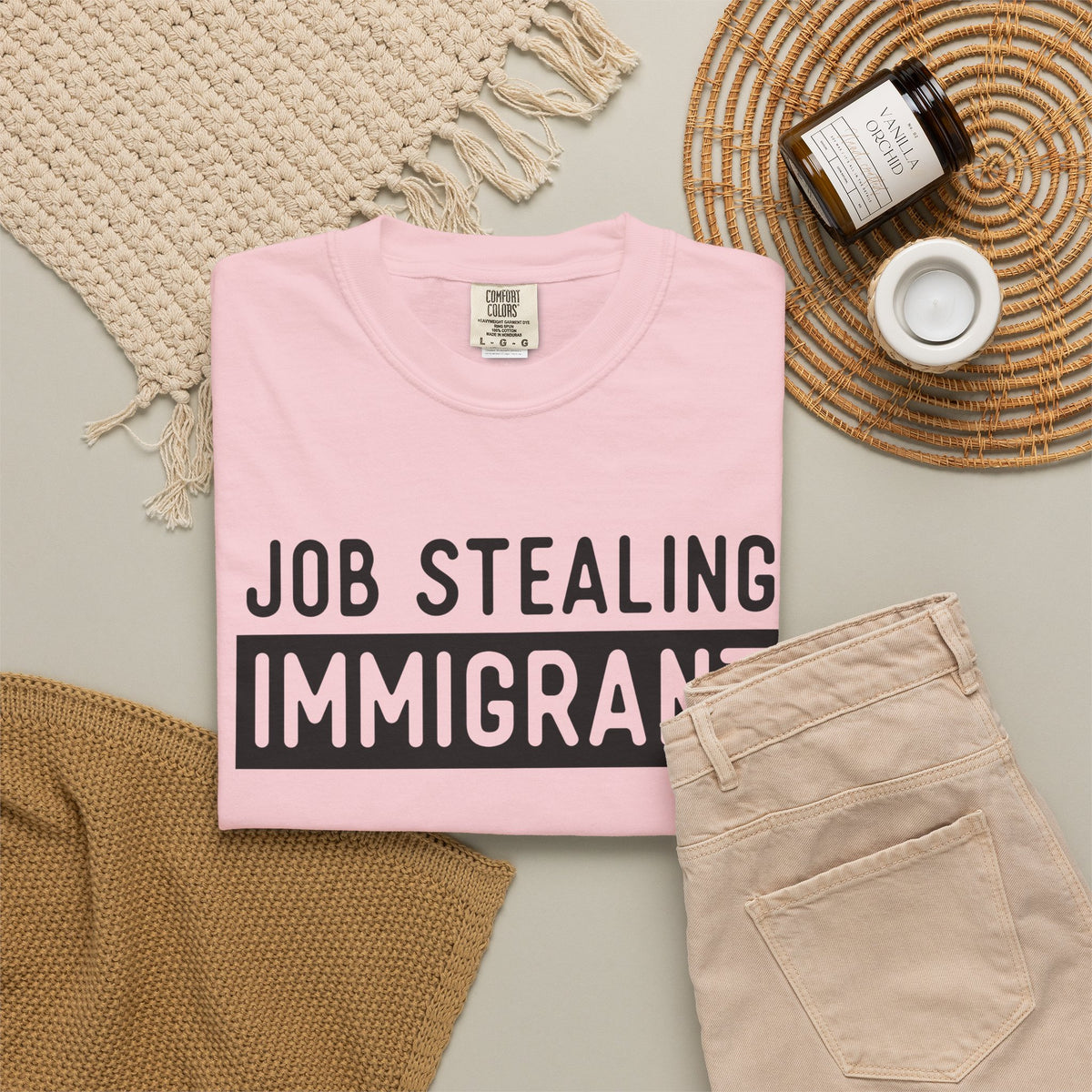 Job Stealing Immigrant Block Comfort Colors Unisex T-Shirt