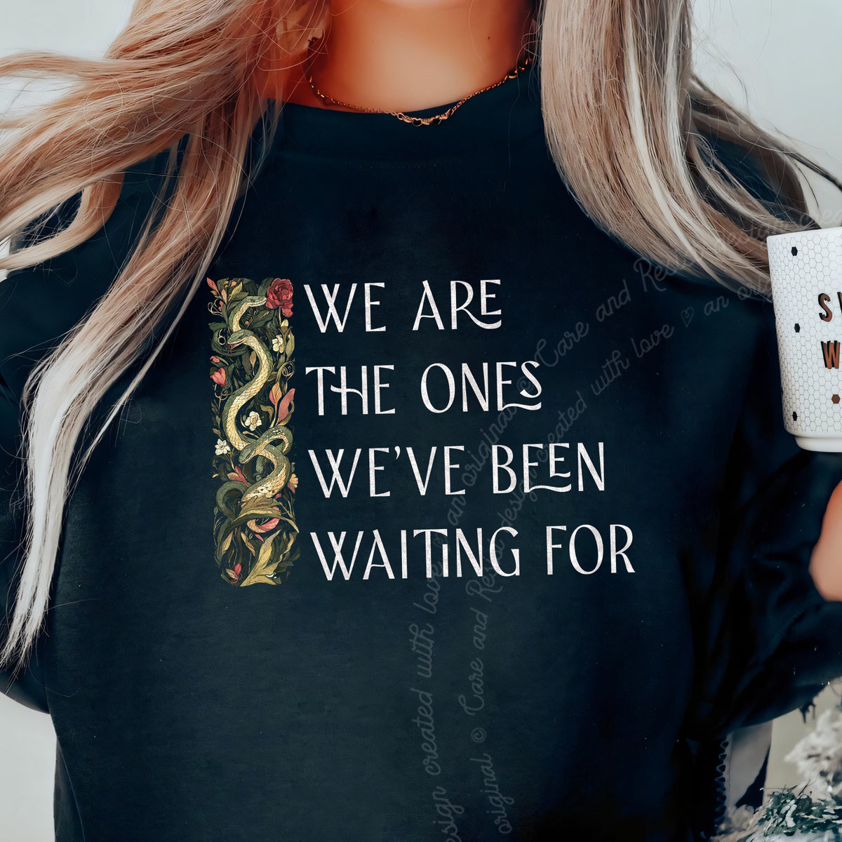 We Are the Ones We've Been Waiting For Care & Resist Gildan crewneck sweatshirt in Black