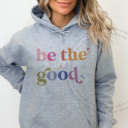Be the Good Care & Resist Gildan hoodie in Sport Grey