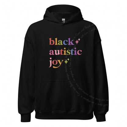Black Autistic Joy Care & Resist Gildan hoodie in Black