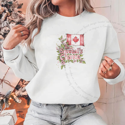 Not a Snowball's Chance Care & Resist Gildan crewneck sweatshirt in White