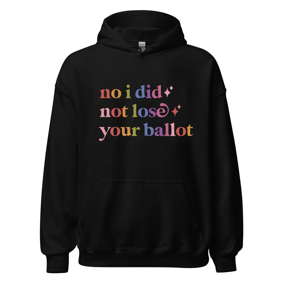 No I Did not Lose Your Ballot Care & Resist Gildan hoodie in Black