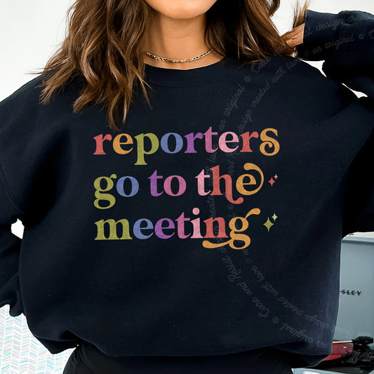 Reporters Go to the Meeting Care & Resist Gildan crewneck sweatshirt in Black
