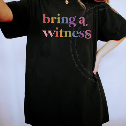 Bring a Witness Care & Resist progressive t-shirt in Black