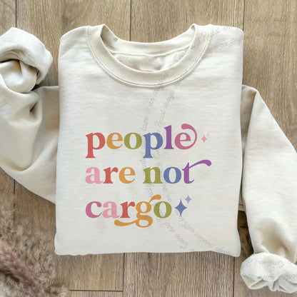 People are not Cargo Care & Resist Gildan crewneck sweatshirt in Sand