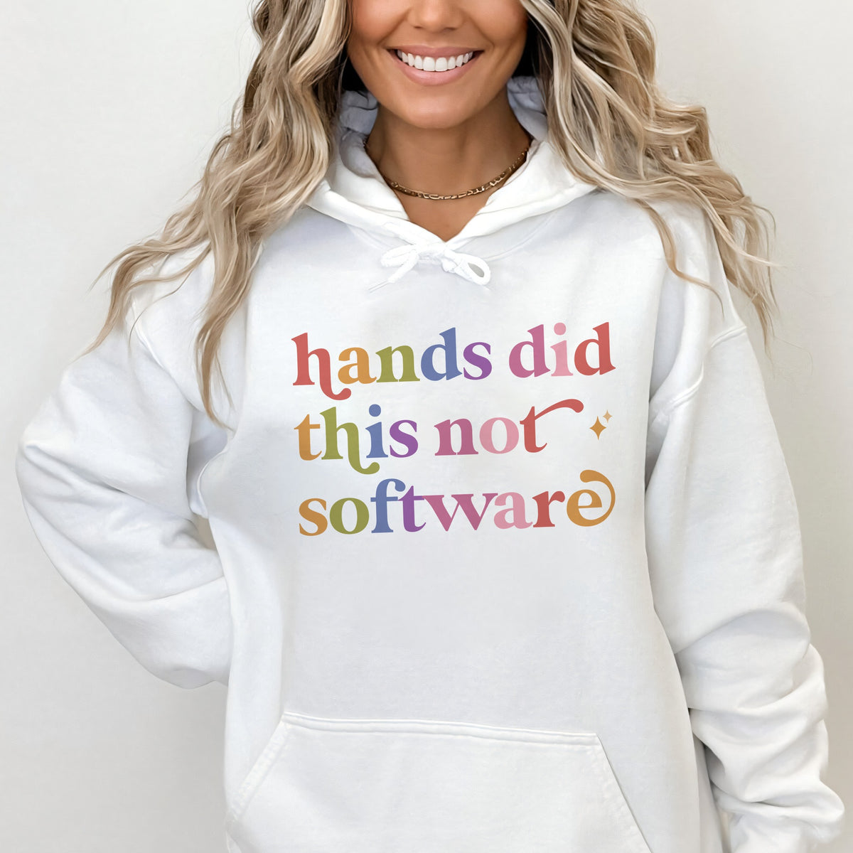 Hands Did This not Software Care & Resist Gildan hoodie in White