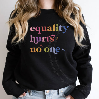 Equality Hurts No One Care & Resist Gildan crewneck sweatshirt in Black