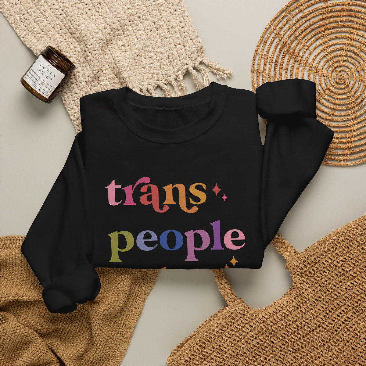 Trans People Belong Here Sweatshirt