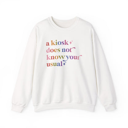 A Kiosk Does not Know Your Usual Sweatshirt