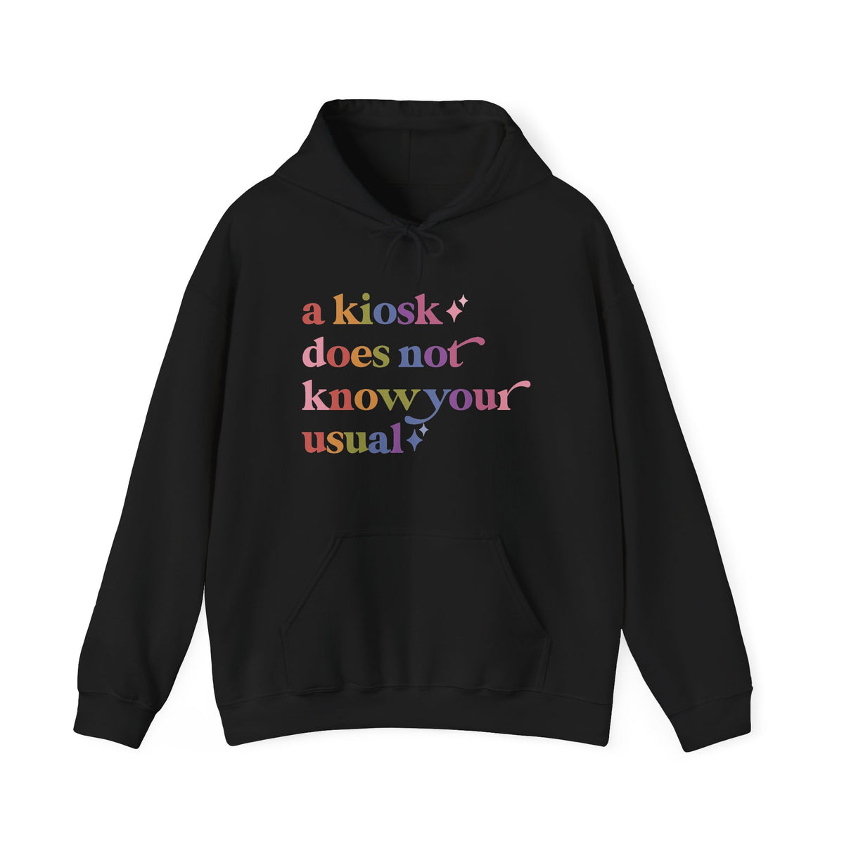 A Kiosk Does not Know Your Usual Hoodie