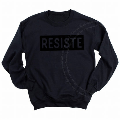 Resiste Care & Resist Gildan crewneck sweatshirt in Black