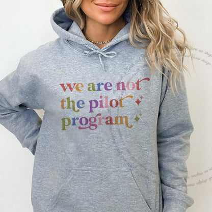We are not the Pilot Program Care & Resist Gildan hoodie in Sport Grey