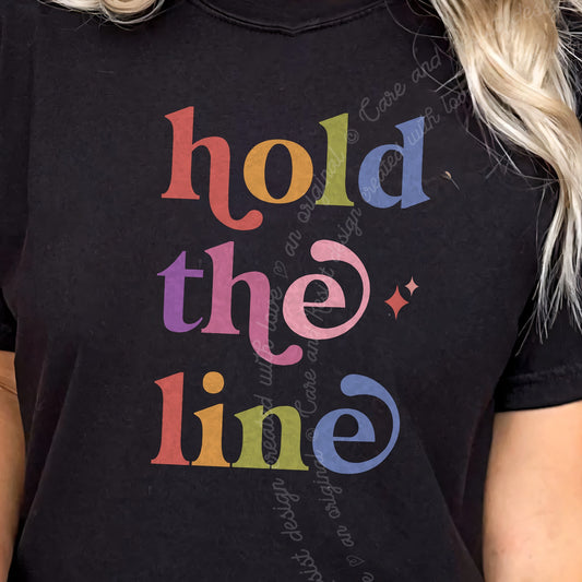 Hold the Line Care & Resist progressive t-shirt in Black