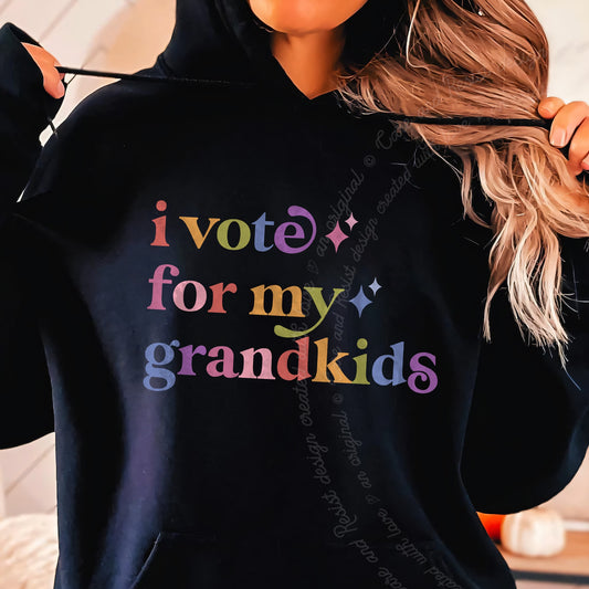I Vote for My Grandkids Care & Resist Gildan hoodie in Black