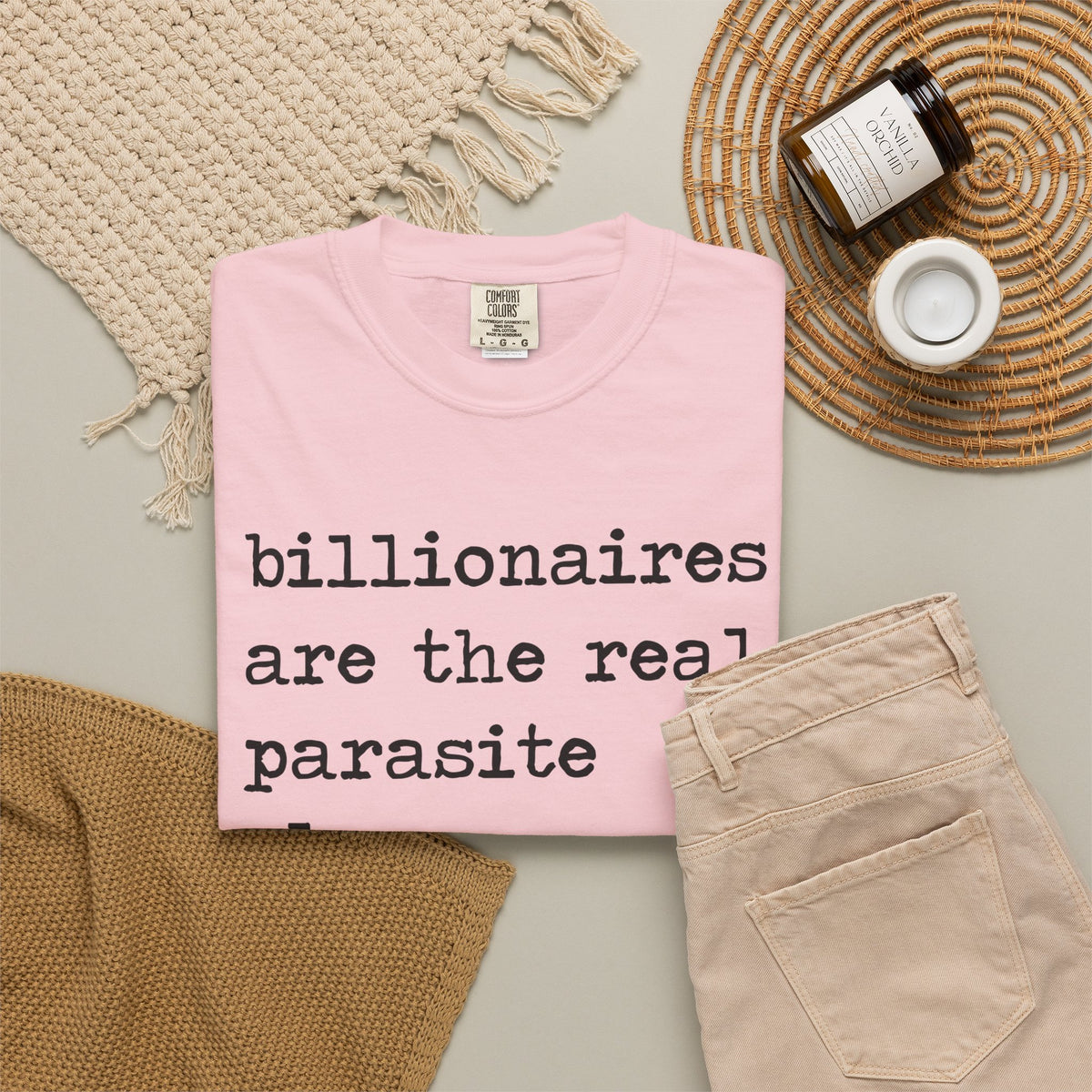 Billionaires Are the Real Parasite Class Comfort Colors Unisex T-Shirt