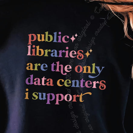 Public Libraries are the Only Data Centers I Support Hoodie