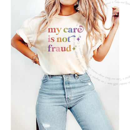 My Care is not Fraud Care & Resist tee in Ivory