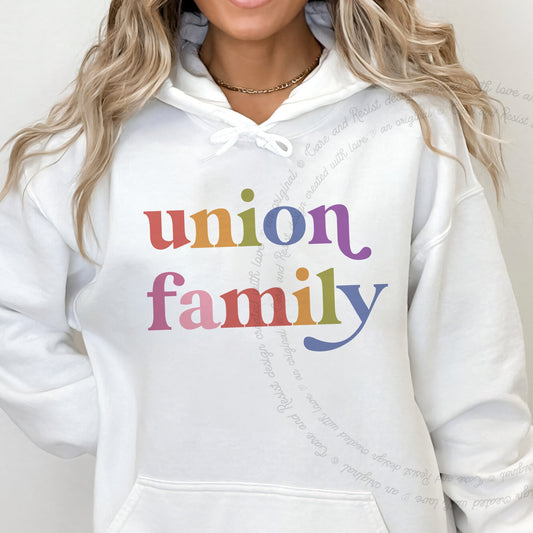 Union Family Care & Resist Gildan hoodie in White