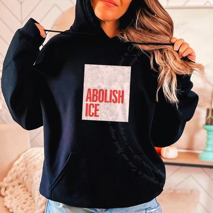 Abolish ICE Care & Resist Gildan hoodie in Black