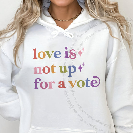 Love is not Up for a Vote Care & Resist Gildan hoodie in White
