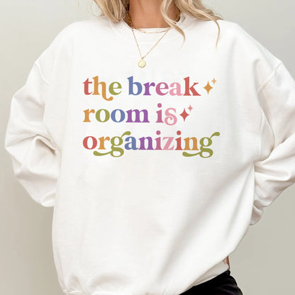 The Break Room is Organizing Care & Resist Gildan crewneck sweatshirt in White