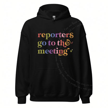 Reporters Go to the Meeting Care & Resist Gildan hoodie in Black