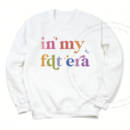 In My FDT Era Care & Resist Gildan crewneck sweatshirt in White