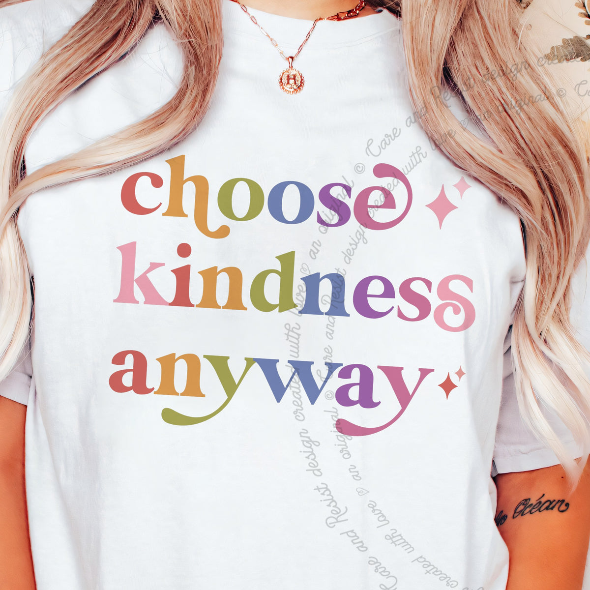 Choose Kindness Anyway Care & Resist progressive t-shirt in White