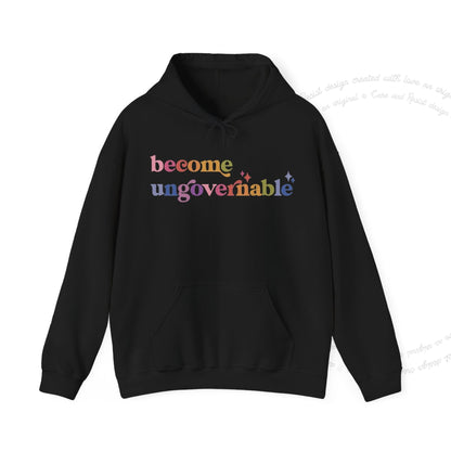 Become Ungovernable Care & Resist Gildan hoodie in Sand