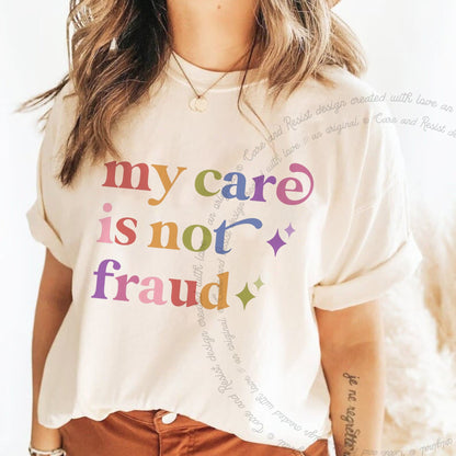 My Care is not Fraud Care & Resist tee in Ivory