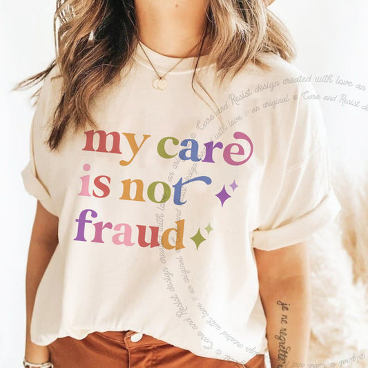 My Care is not Fraud Care & Resist tee in Ivory