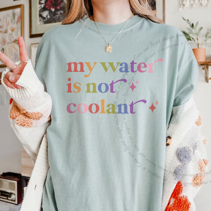 My Water is not Coolant Care & Resist rainbow Comfort Colors tee, Bay