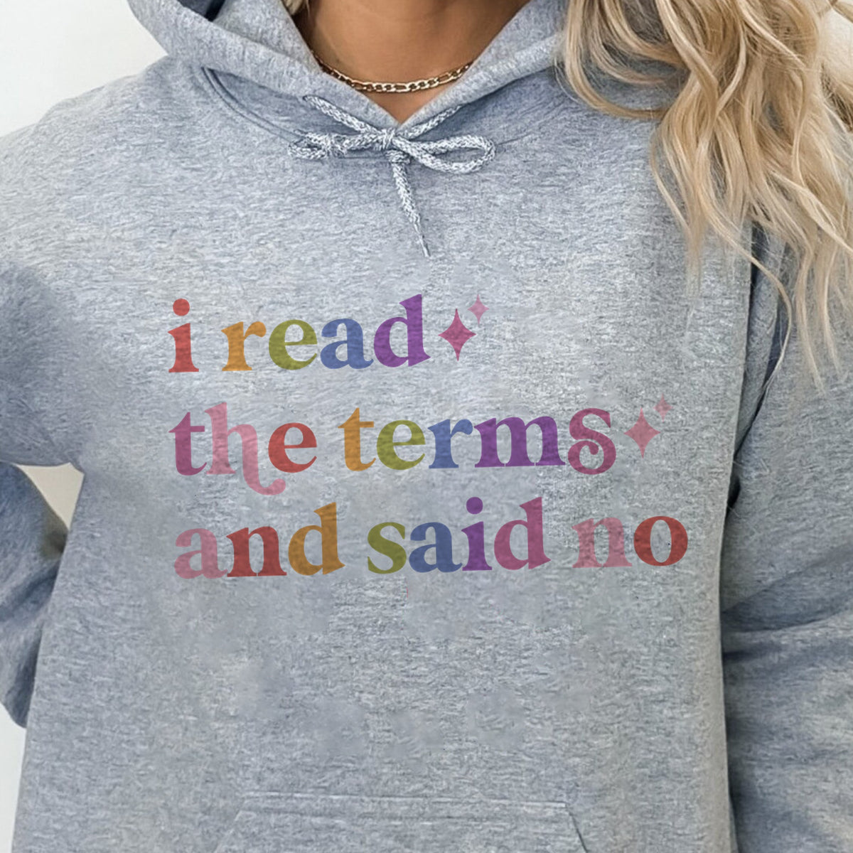 I Read the Terms and Said No Care & Resist Gildan hoodie in Sport Grey