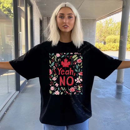 Yeah, No Care & Resist progressive t-shirt in Black
