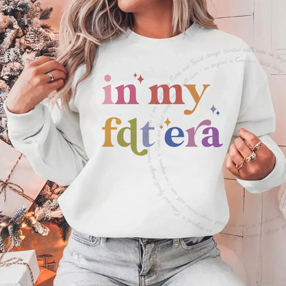 In My FDT Era Care & Resist Gildan crewneck sweatshirt in White