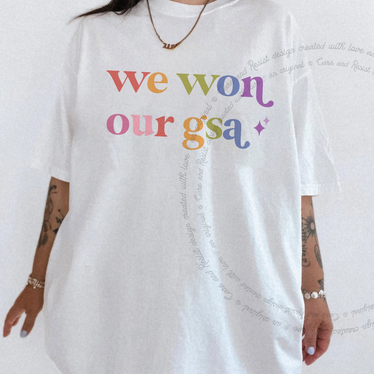 We Won Our Gsa Care & Resist tee in White