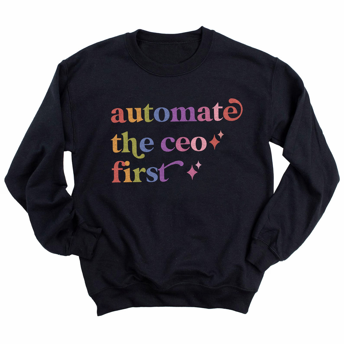 Automate the Ceo First Care & Resist Gildan crewneck sweatshirt in Black