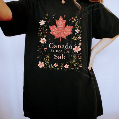 Canada Is Not for Sale Care & Resist progressive t-shirt in Black