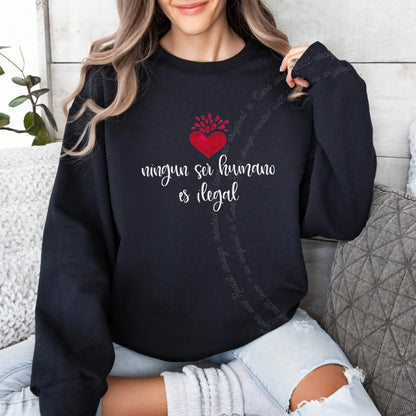 Ningun Ser Humano Es Ilegal Care & Resist Gildan crewneck sweatshirt in Black