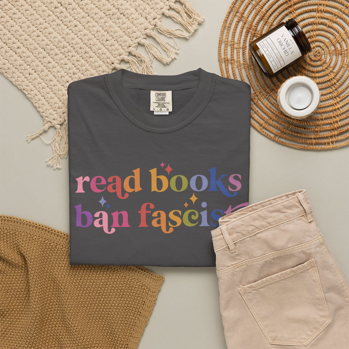 Read Books Ban Fascists Comfort Colors Unisex T-Shirt