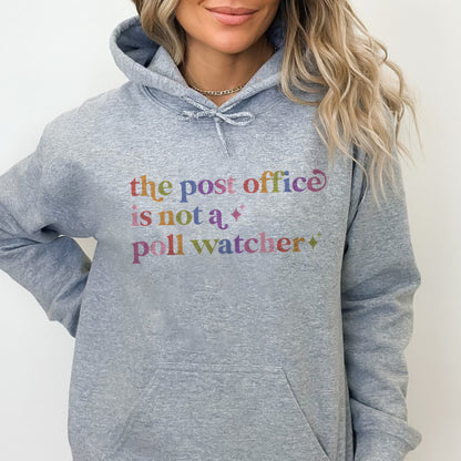 The Post Office is not a Poll Watcher Care & Resist Gildan hoodie in Sport Grey