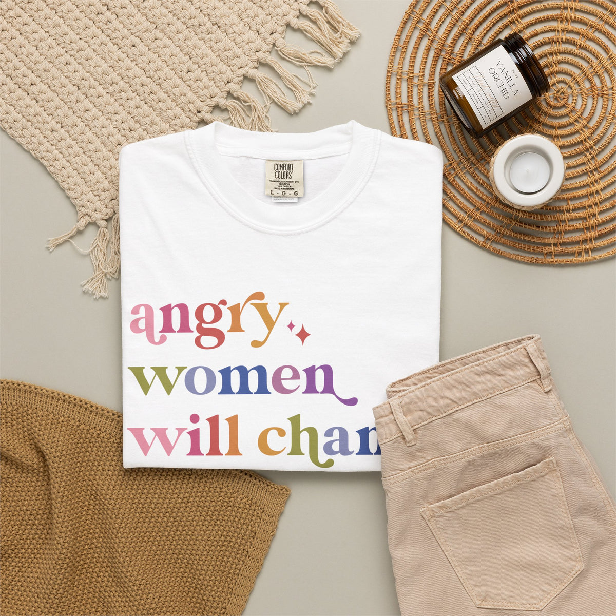Angry Women Will Change the World Comfort Colors Unisex T-Shirt