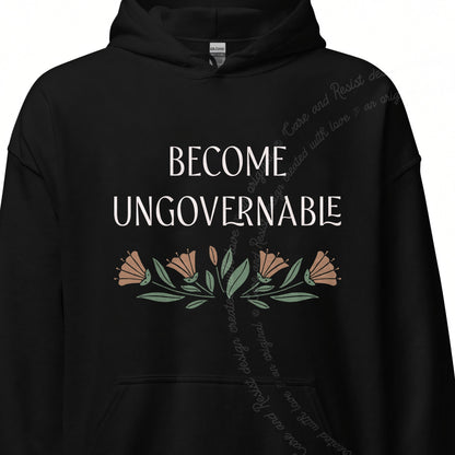 Become Ungovernable Care & Resist Gildan hoodie in Black