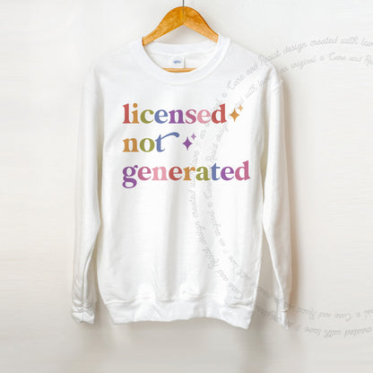 Licensed not Generated Care & Resist Gildan crewneck sweatshirt in White