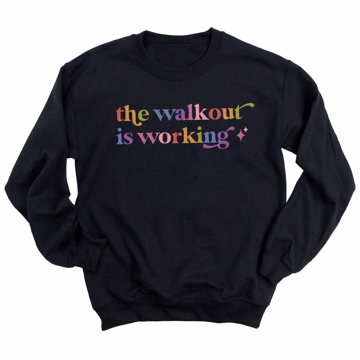 The Walkout is Working Care & Resist Gildan crewneck sweatshirt in Black