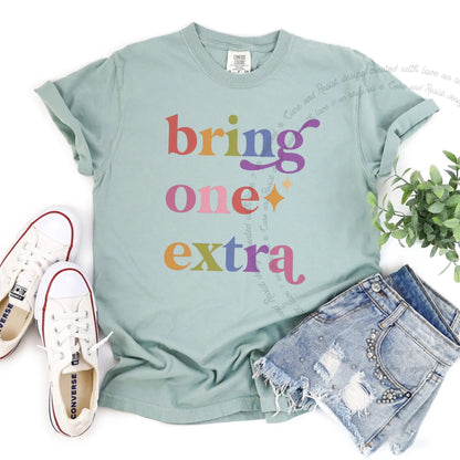 Bring One Extra Care & Resist rainbow tee